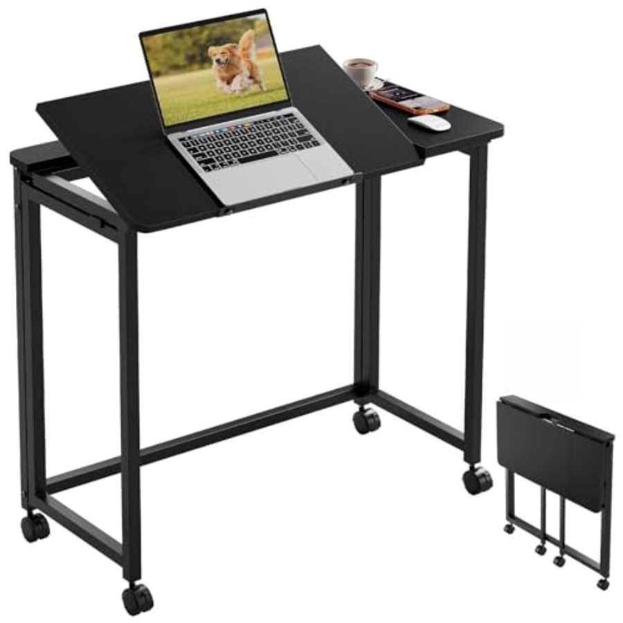 Home Office Free - Folding Desk with Wheels 31.5 Inch