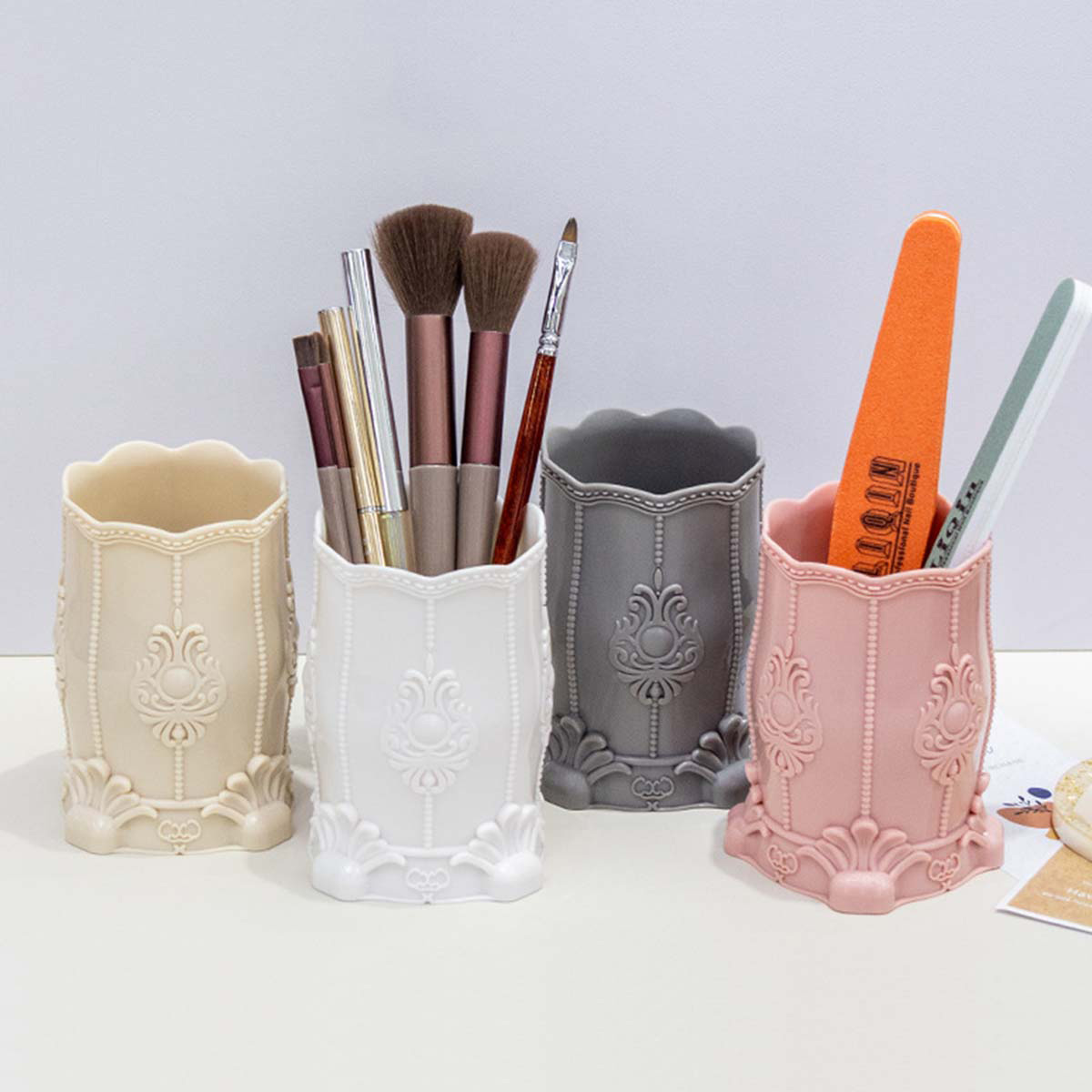 Home Office Jobs - Creative Makeup Brush/Pen Holder Fashion Desktop