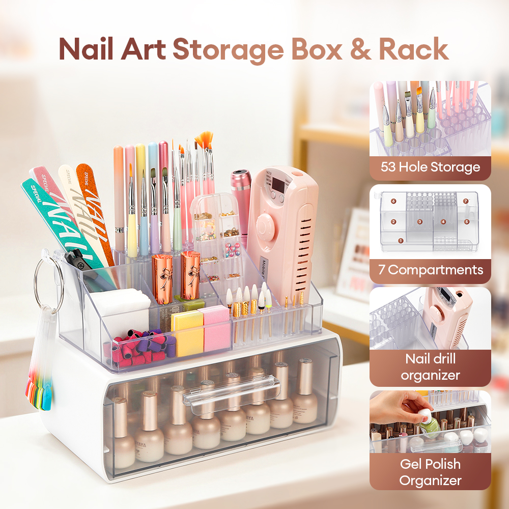 File Cabinet Drawer - Acrylic Storage Rack Nail Art Tools