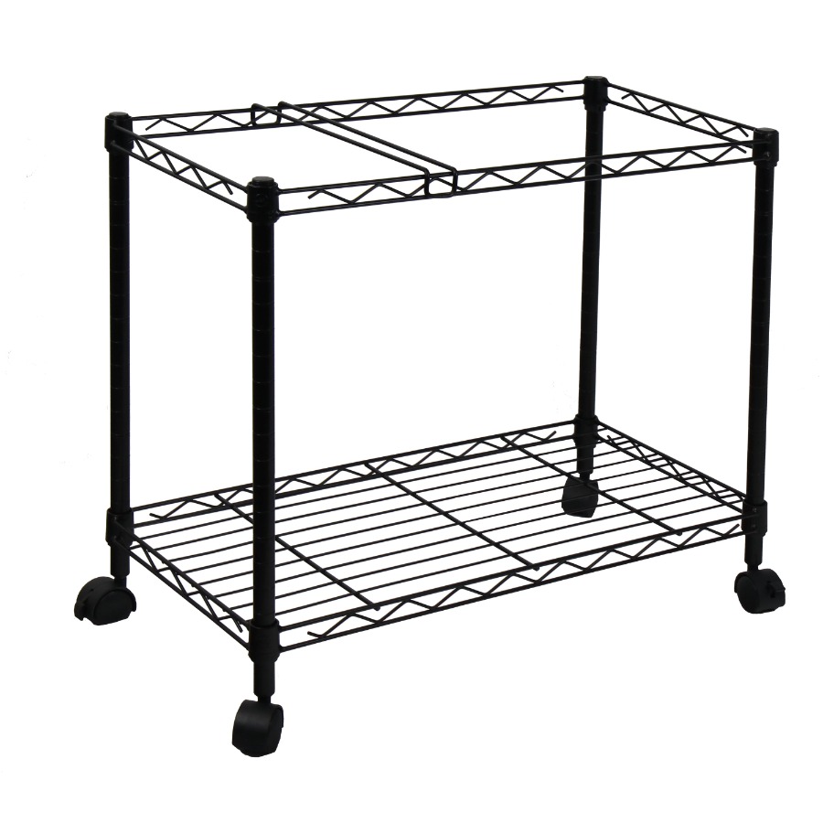 Rolling File Cart - Portable 1-Tier Metal Rolling File Cart