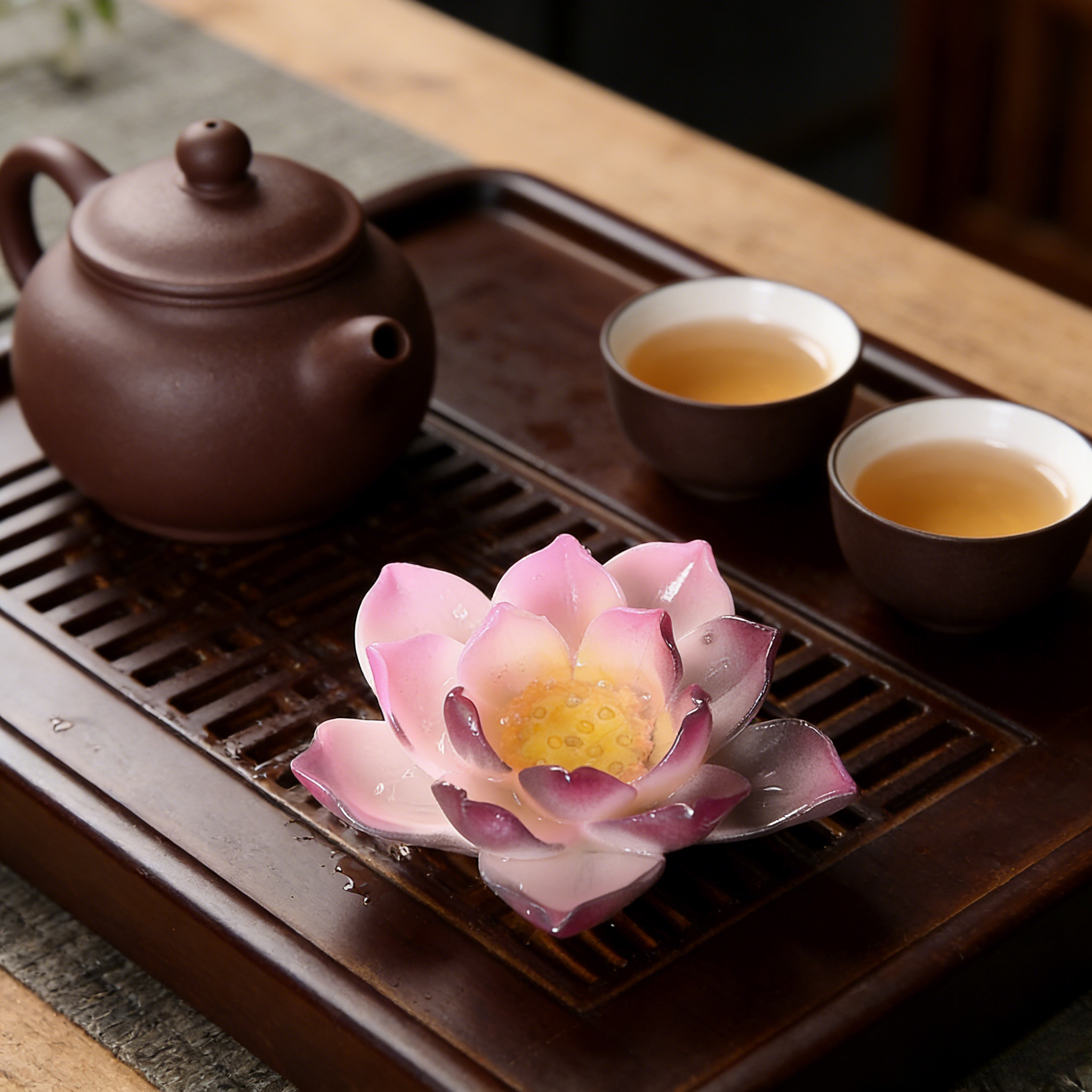 Home Office Feng Shui - Lucky Lotus Color Changing Tea Pet