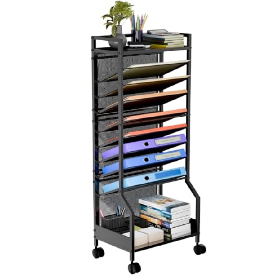 10 Tier Rolling File Cart Desk - Rolling File Cart avis et prix
