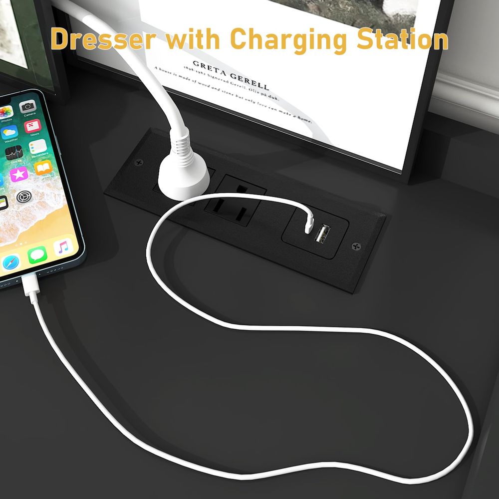 9 Drawer Dresser with Charging - File Cabinet Drawer avis et prix