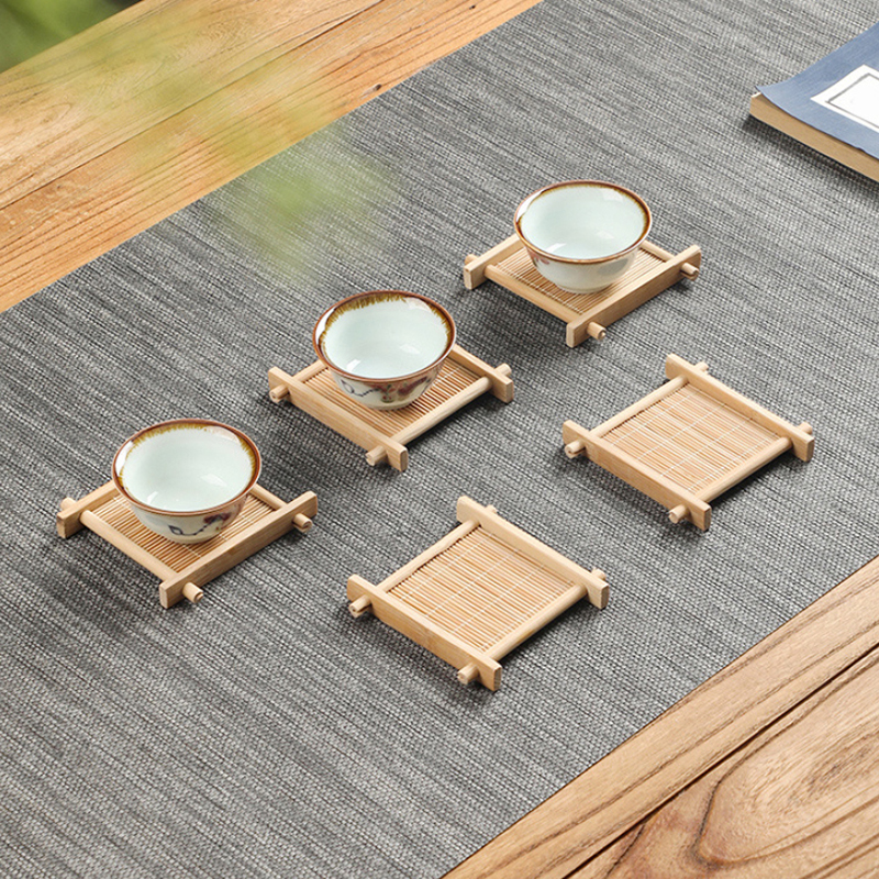 Bamboo Square Tea Coaster Heat - Desktop Organizer Bamboo avis et prix