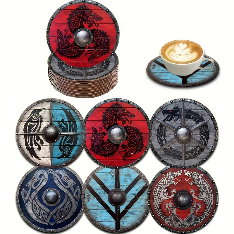 2D Flat, 6 Pcs Wooden Coasters - Home Office Jobs avis et prix