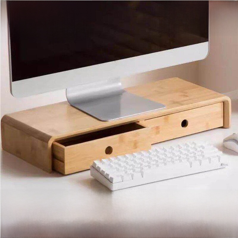 Bamboo Computer Monitor Stand  - Desktop Organizer Bamboo avis et prix