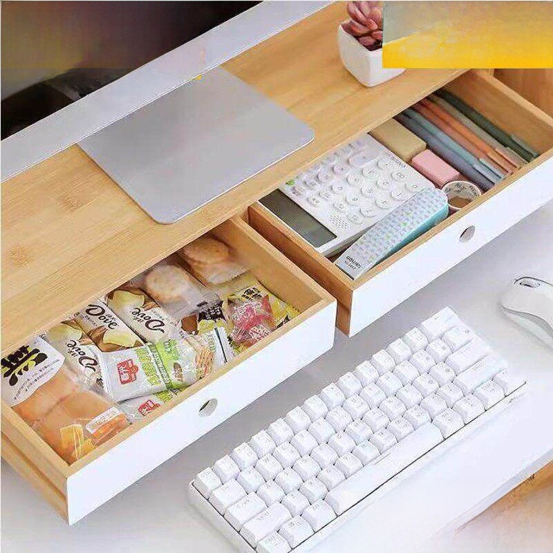 Bamboo Computer Monitor Stand  - Desktop Organizer Bamboo avis et prix