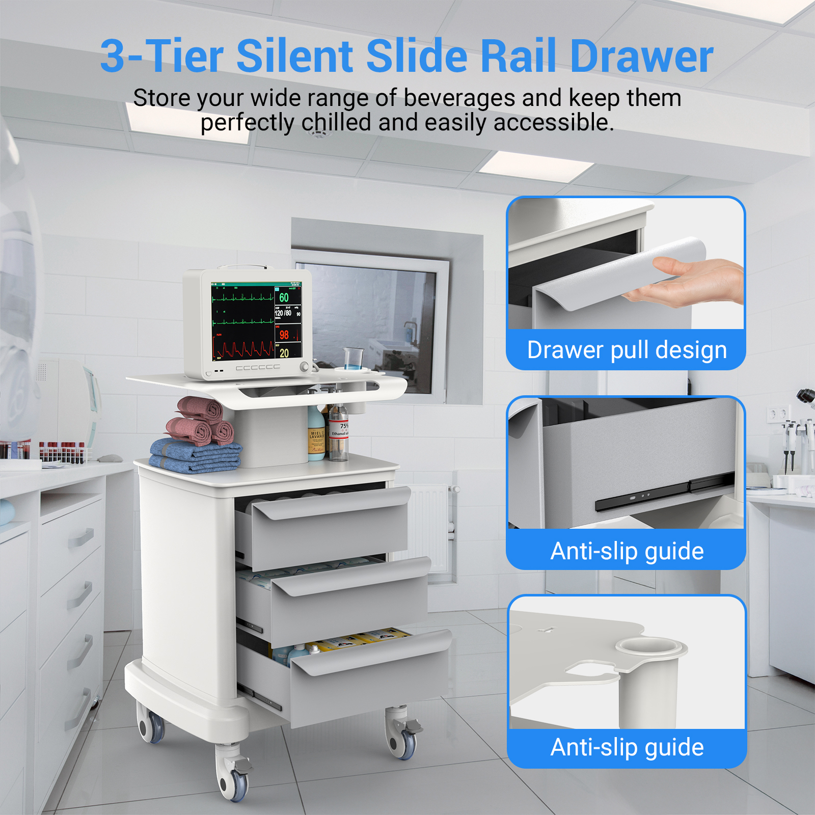 Medical Mobile Trolley Cart Ro - Rolling File Cart avis et prix