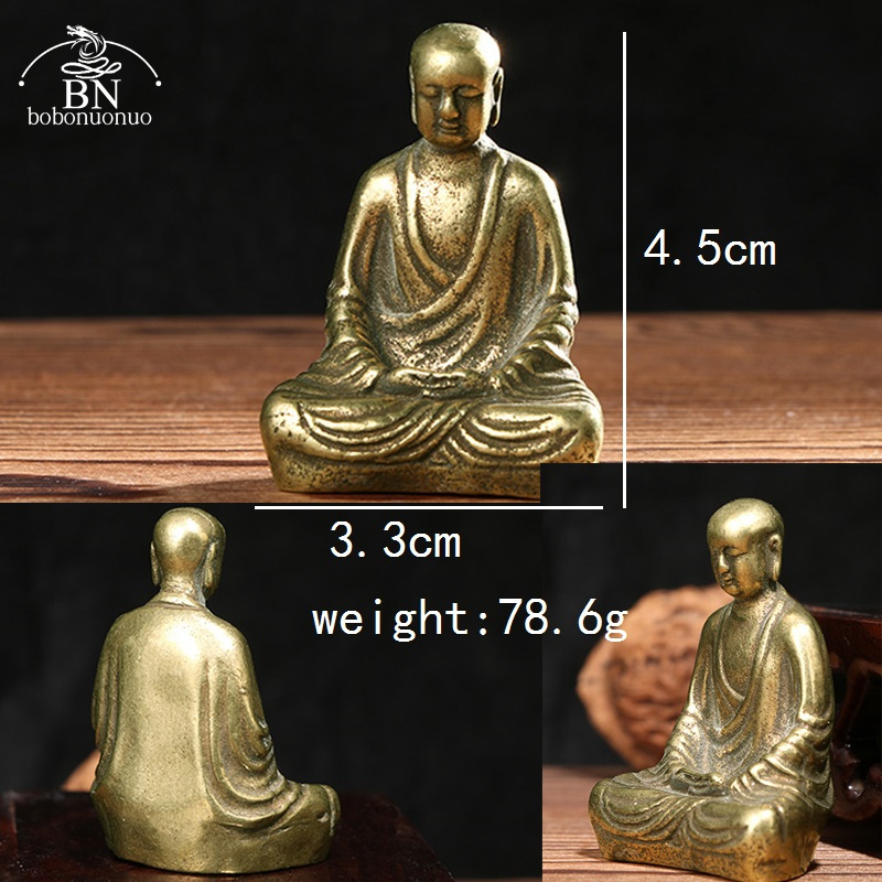 Antique Brass Buddha Statue Mi - Home Office Feng Shui avis et prix