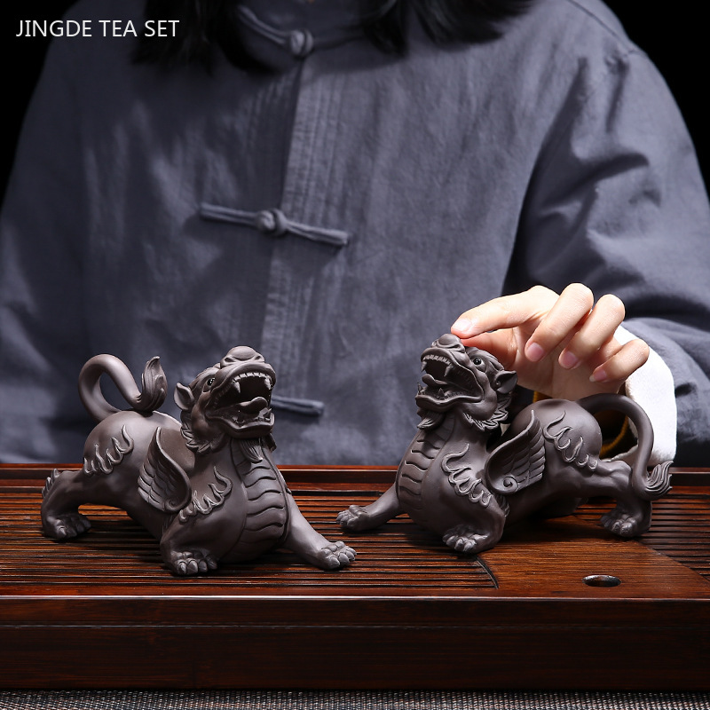 Purple Clay Pixiu Tea Pet Hand - Home Office Feng Shui avis et prix