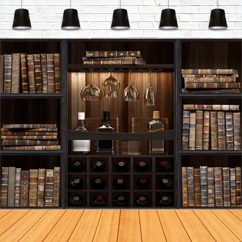 Vintage Bookshelf Photography  - Home Office Zoom Background avis et prix
