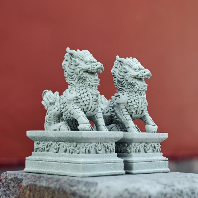 1 Pairs Guardian Kylin Statues - Home Office Feng Shui avis et prix
