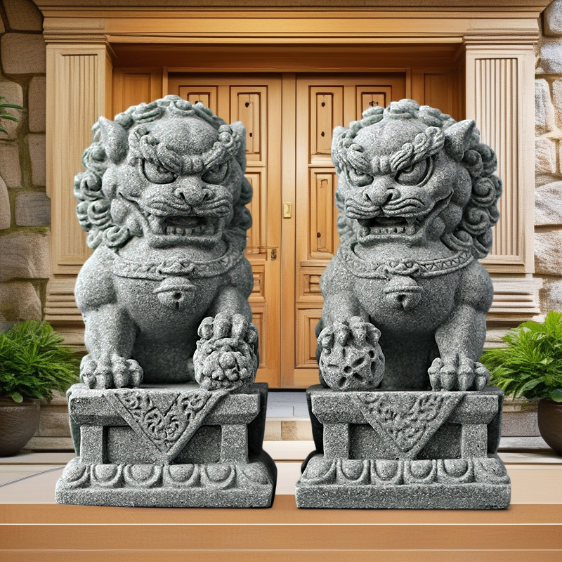 sandstone Kirin mascot sculptu - Home Office Feng Shui avis et prix
