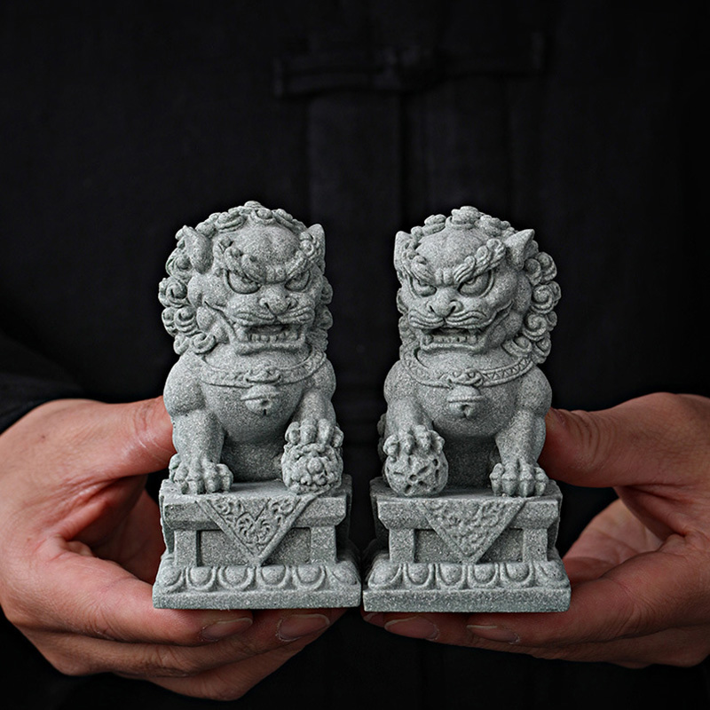 sandstone Kirin mascot sculptu - Home Office Feng Shui avis et prix