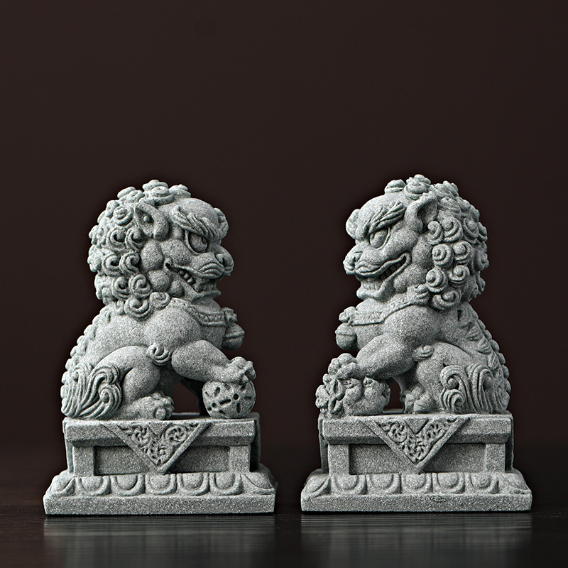 sandstone Kirin mascot sculptu - Home Office Feng Shui avis et prix