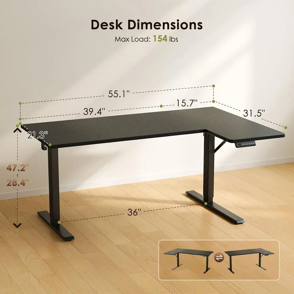Electric L Shaped Standing Des - Standing Desk Electric avis et prix