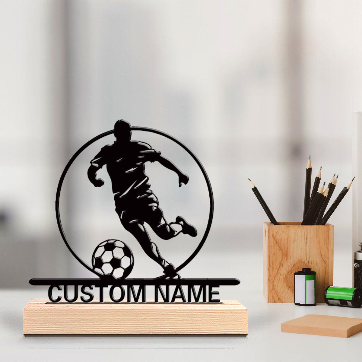 Custom Soccer Player Metal Sta - Home Office Jobs avis et prix
