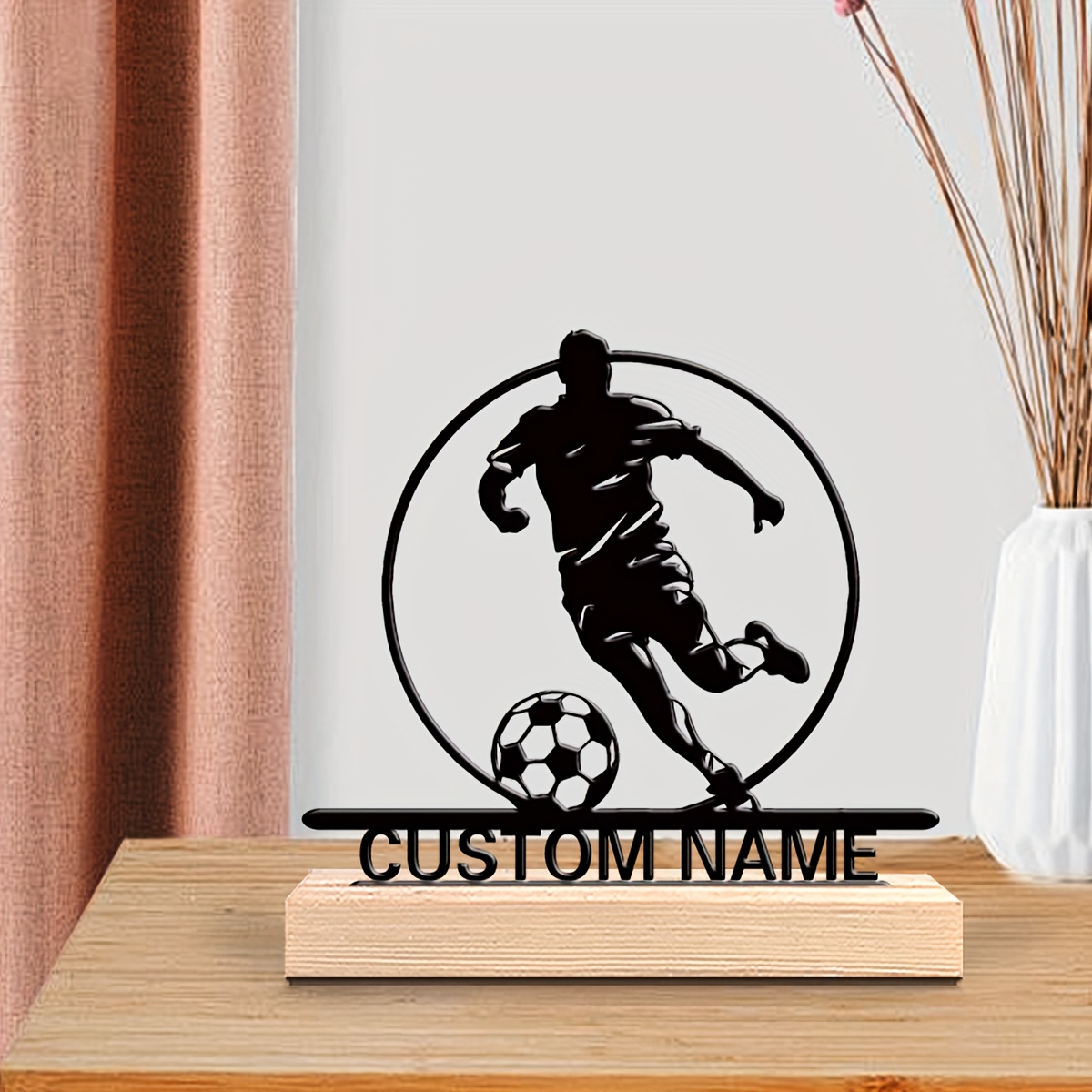 Custom Soccer Player Metal Sta - Home Office Jobs avis et prix