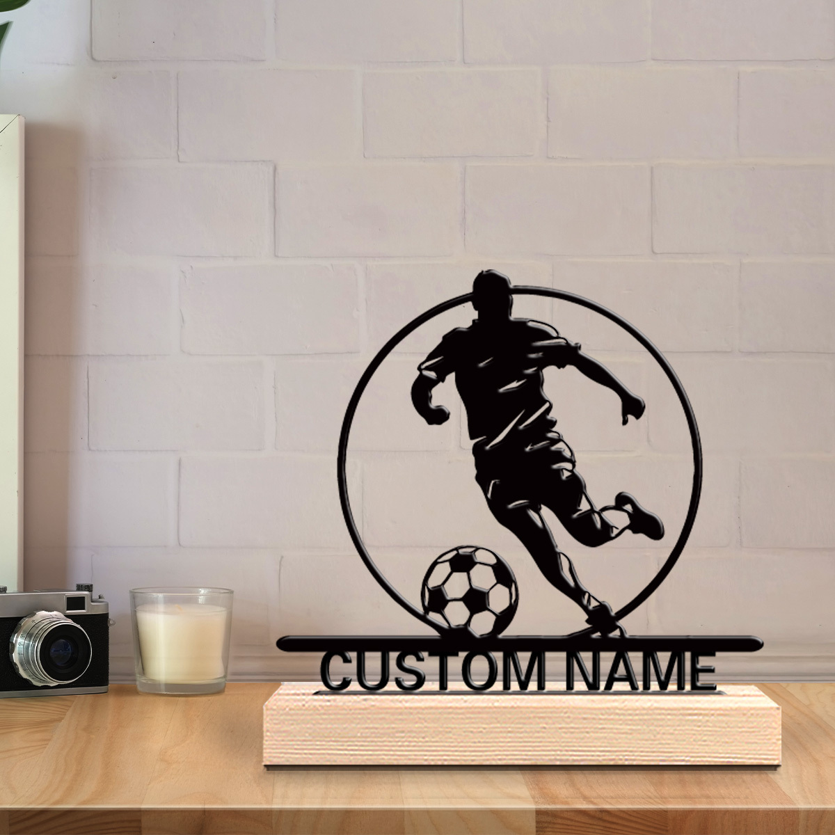 Custom Soccer Player Metal Sta - Home Office Jobs avis et prix