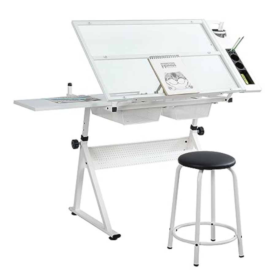 Drafting Table with Stool Mode - Home Office Free avis et prix
