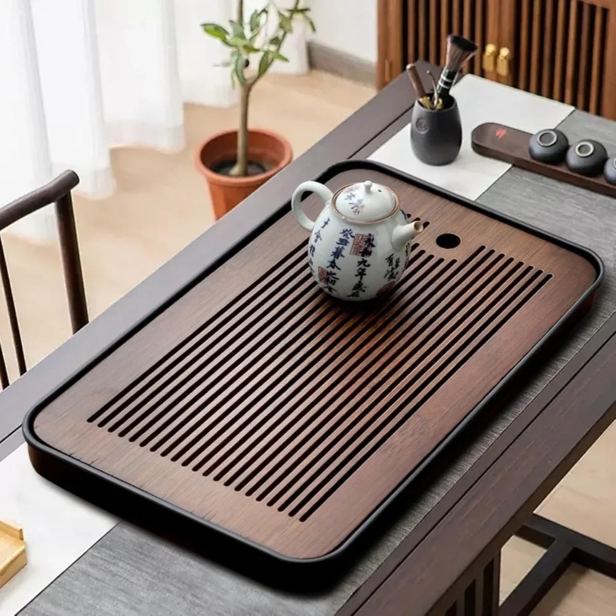 Portable Detachable Bamboo Tea - Desktop Organizer Bamboo avis et prix