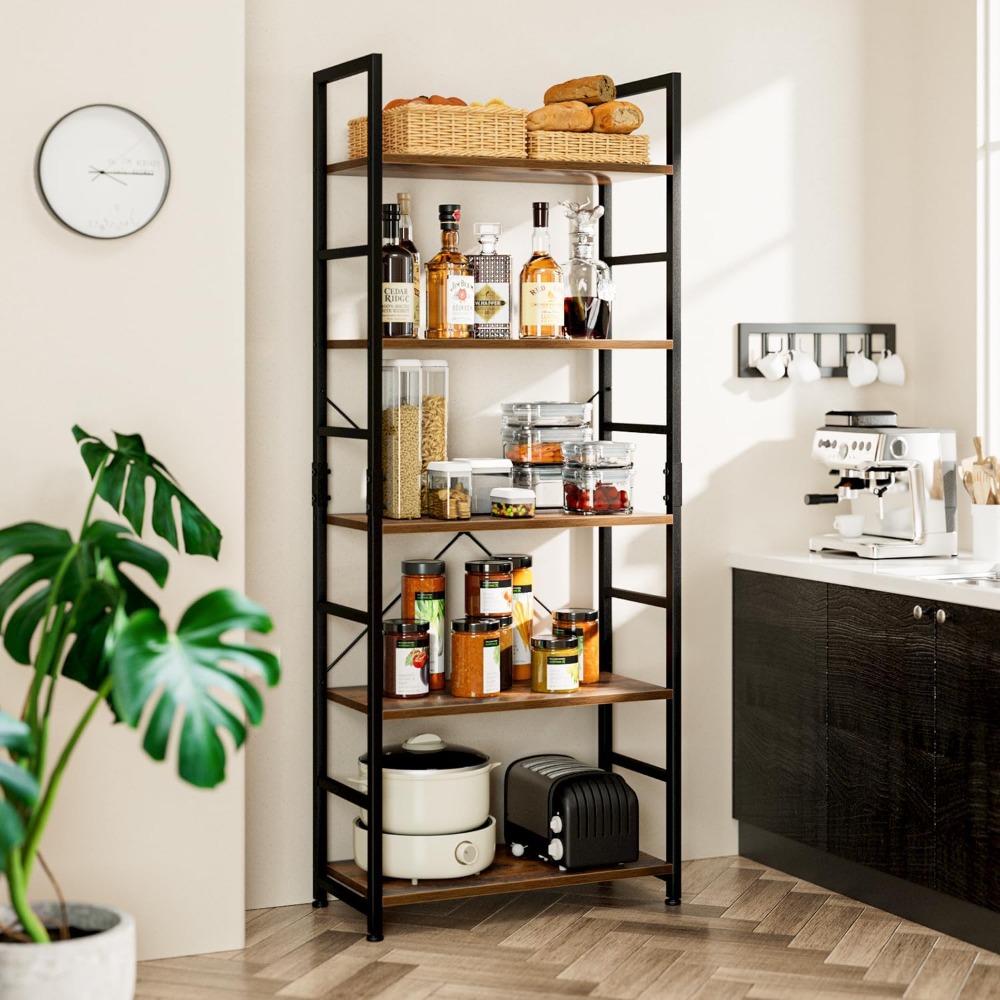 5 Tier Tall Bookshelf, Modern  - Home Office Free avis et prix
