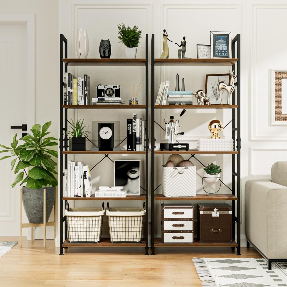 5 Tier Tall Bookshelf, Modern  - Home Office Free avis et prix