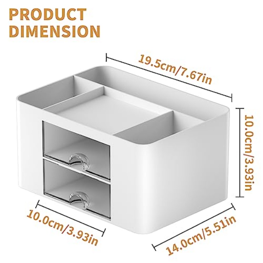 Pen Organizer with 2 Drawer, M - Desktop Organizer Bamboo avis et prix