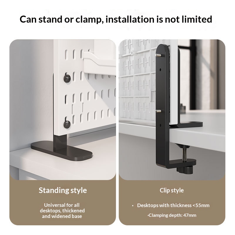 No Drill Clamp Mount Vertical  - Desktop Organizer Bamboo avis et prix