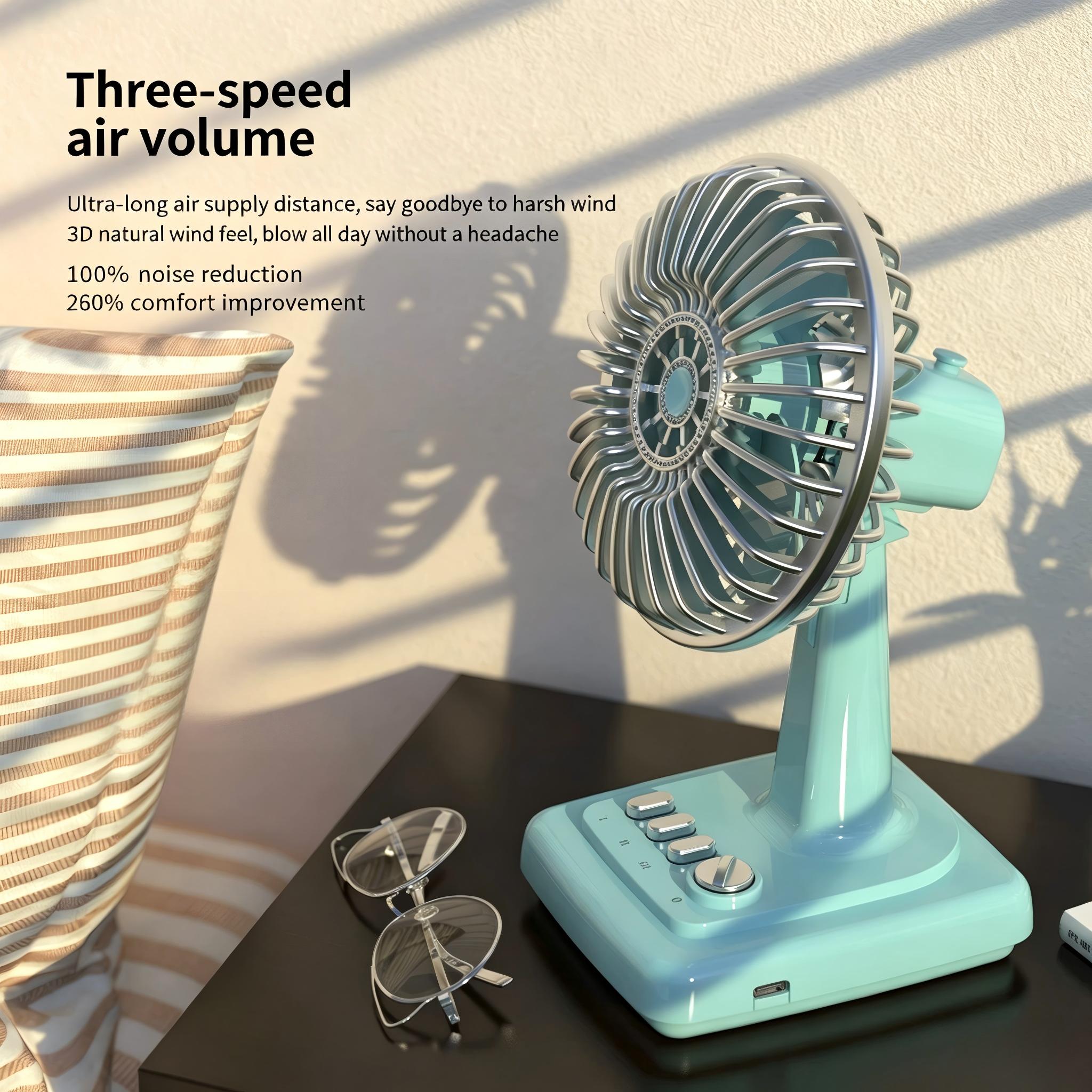 Retro Alloy Desktop Fan 3 Spee - Home Office Jobs avis et prix