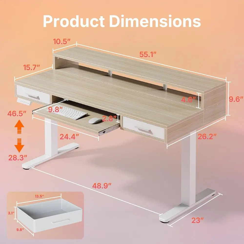55″ x 26″ Electric Standing De - Standing Desk Electric avis et prix