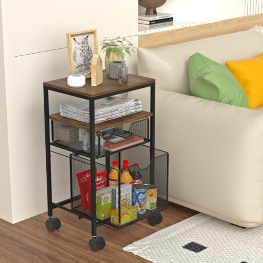 Rolling File Cart with 2 Stora - Rolling File Cart avis et prix