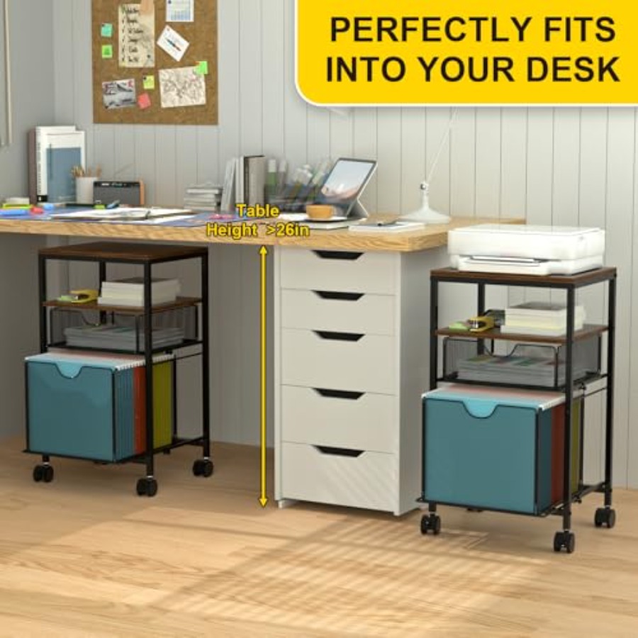 Rolling File Cart with 2 Stora - Rolling File Cart avis et prix