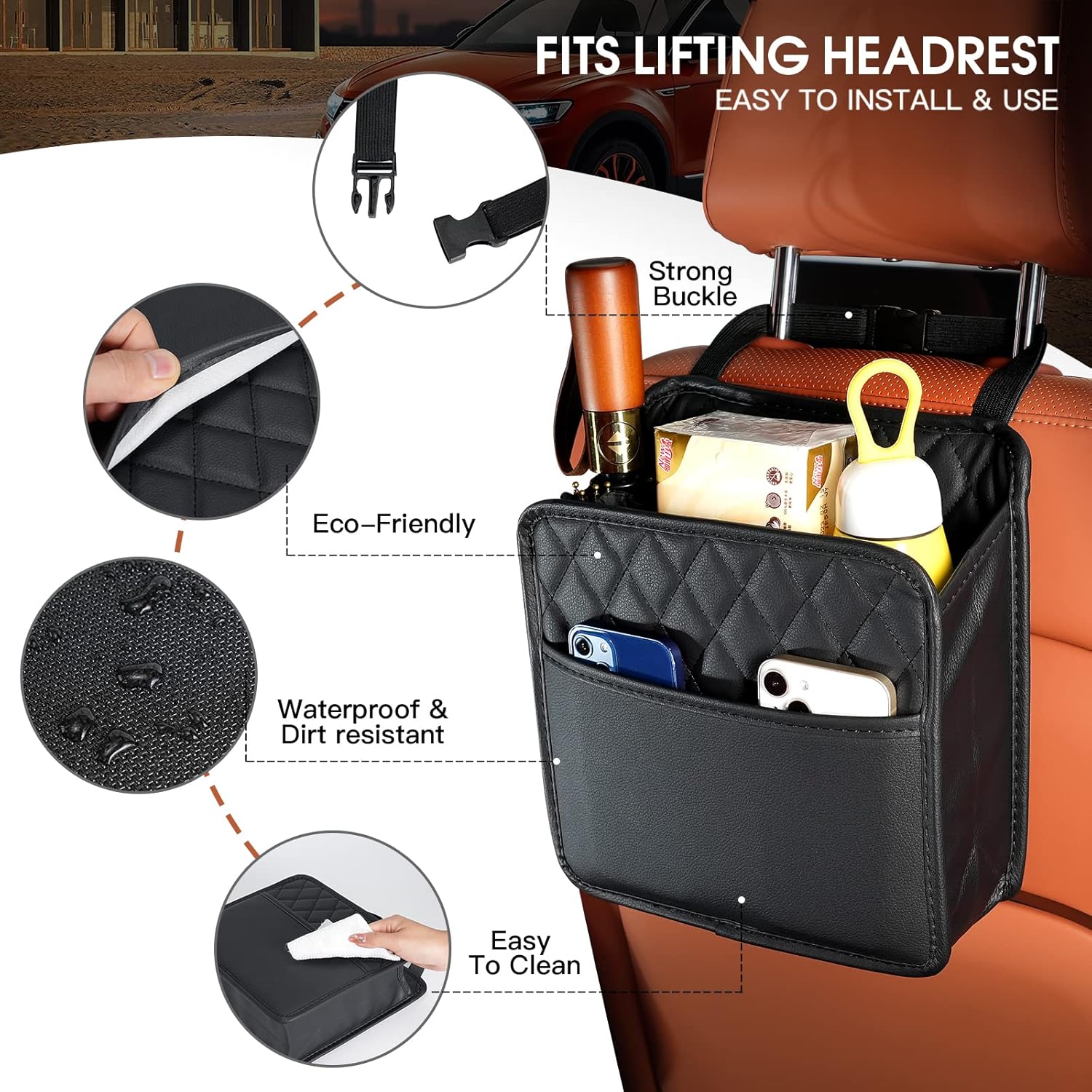 STLF Car Seat Back Hanging Bag - Rolling File Cart avis et prix