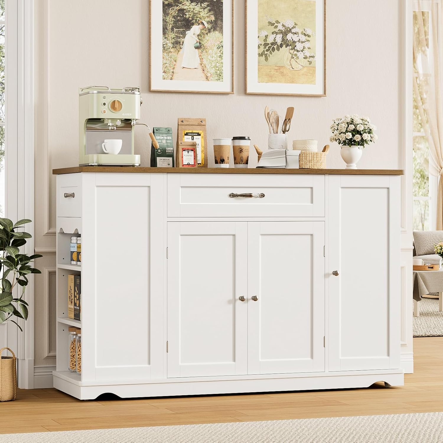 47'' Kitchen Island Cart with  - Rolling File Cart avis et prix