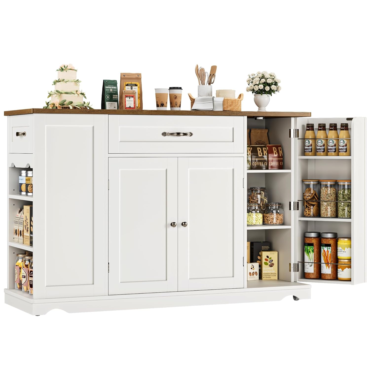47'' Kitchen Island Cart with  - Rolling File Cart avis et prix