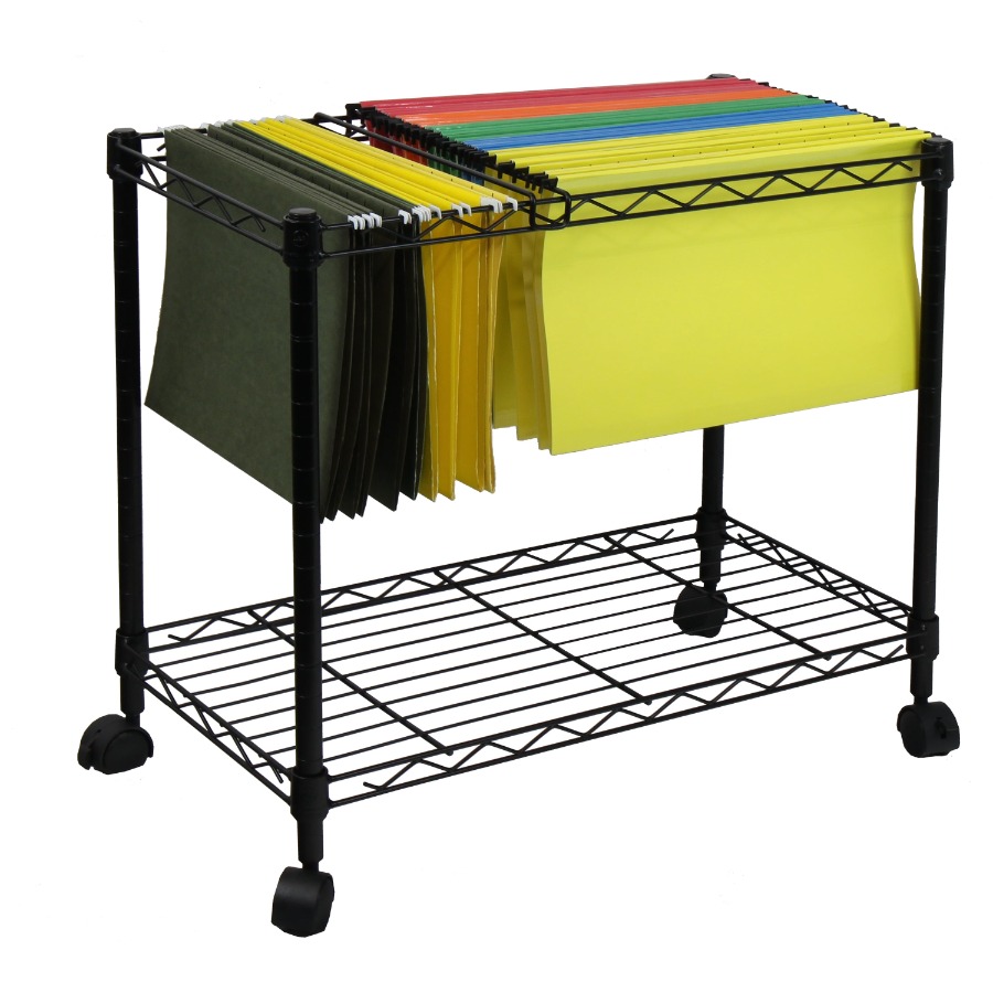 Portable 1-Tier Metal Rolling  - Rolling File Cart avis et prix