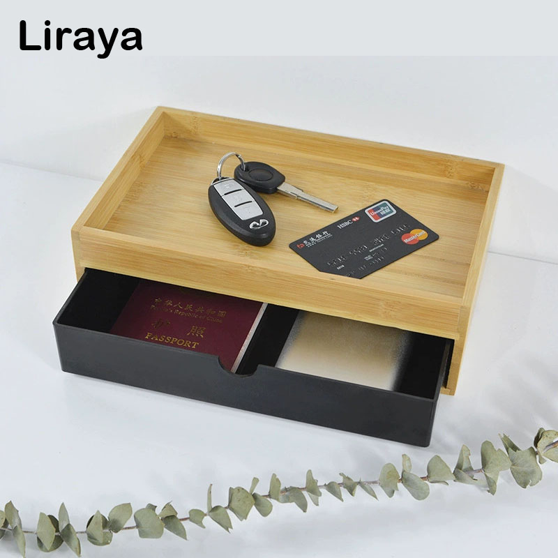 New Storage Box Cosmetic Drawe - Desktop Organizer Bamboo avis et prix