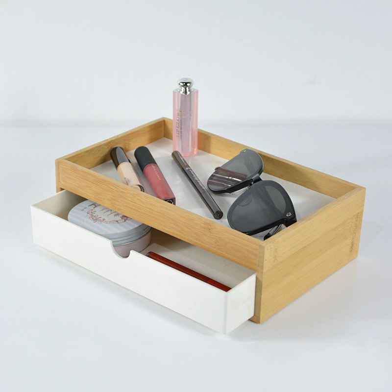 New Storage Box Cosmetic Drawe - Desktop Organizer Bamboo avis et prix