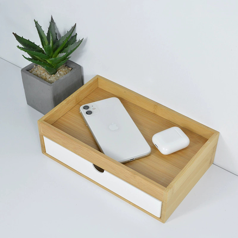 New Storage Box Cosmetic Drawe - Desktop Organizer Bamboo avis et prix