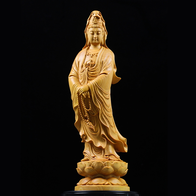 Natural Cypress Guanyin  Buddh - Home Office Feng Shui avis et prix