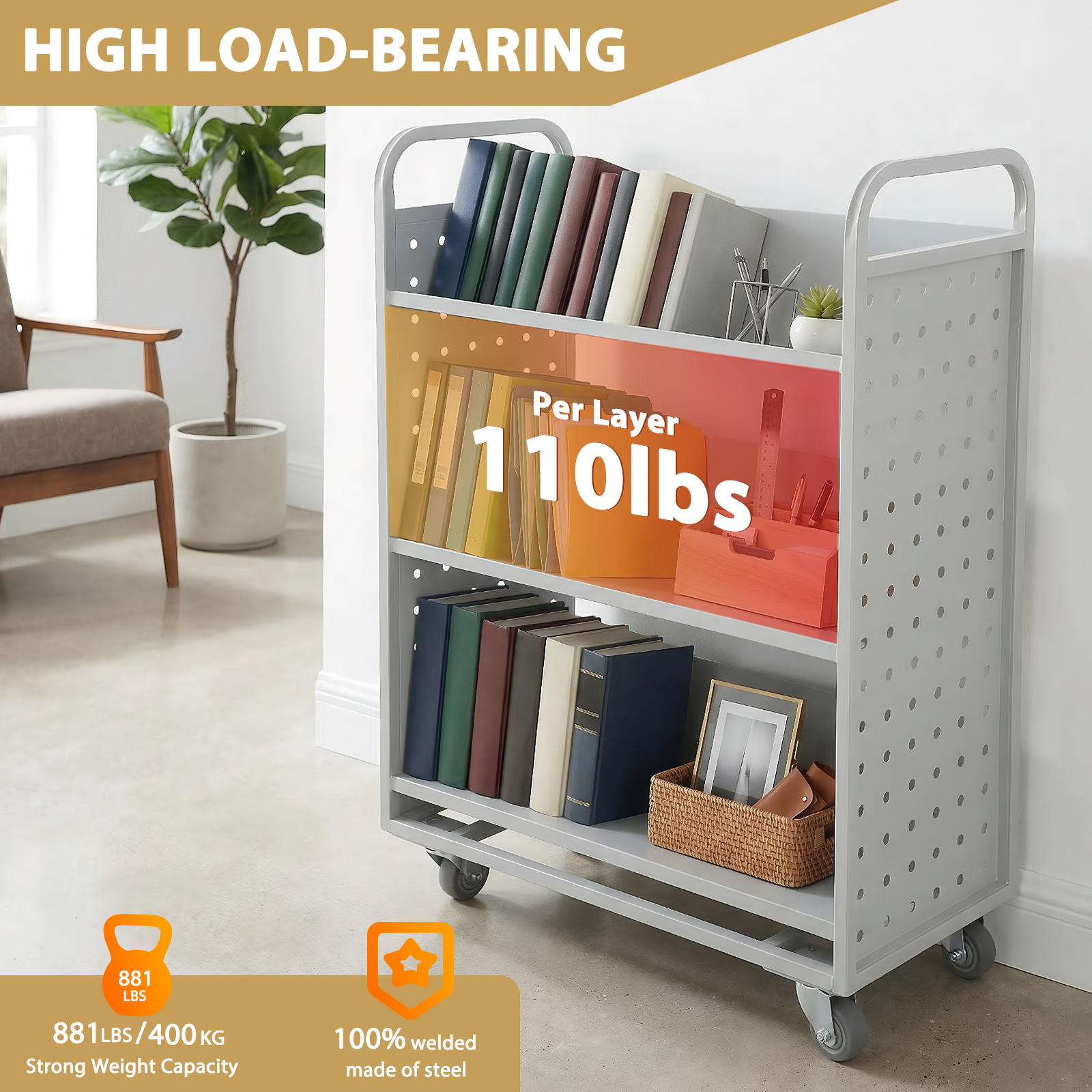 Archive Storage Cart Slanted S - Rolling File Cart avis et prix