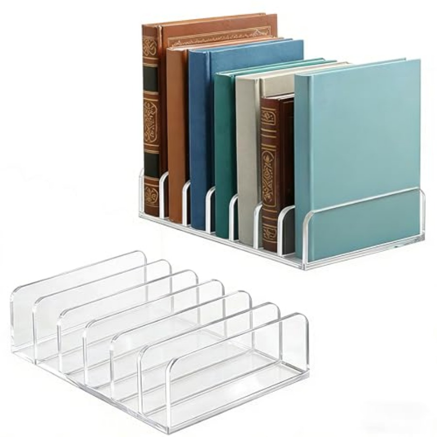 2 Pcs Acrylic Notebook Organiz - Desktop Organizer Bamboo avis et prix