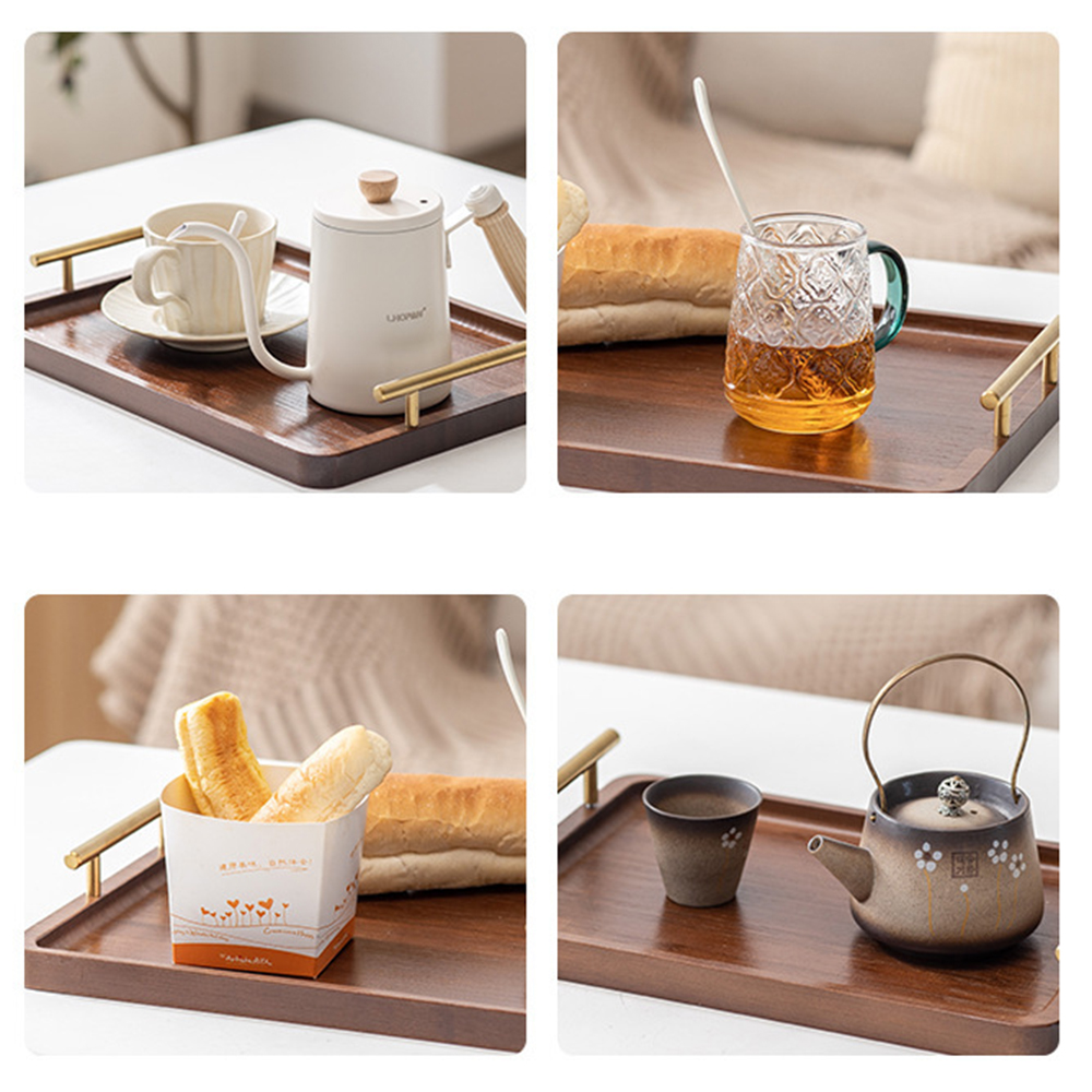 Wooden Serving Tray with Handl - Desktop Organizer Bamboo avis et prix
