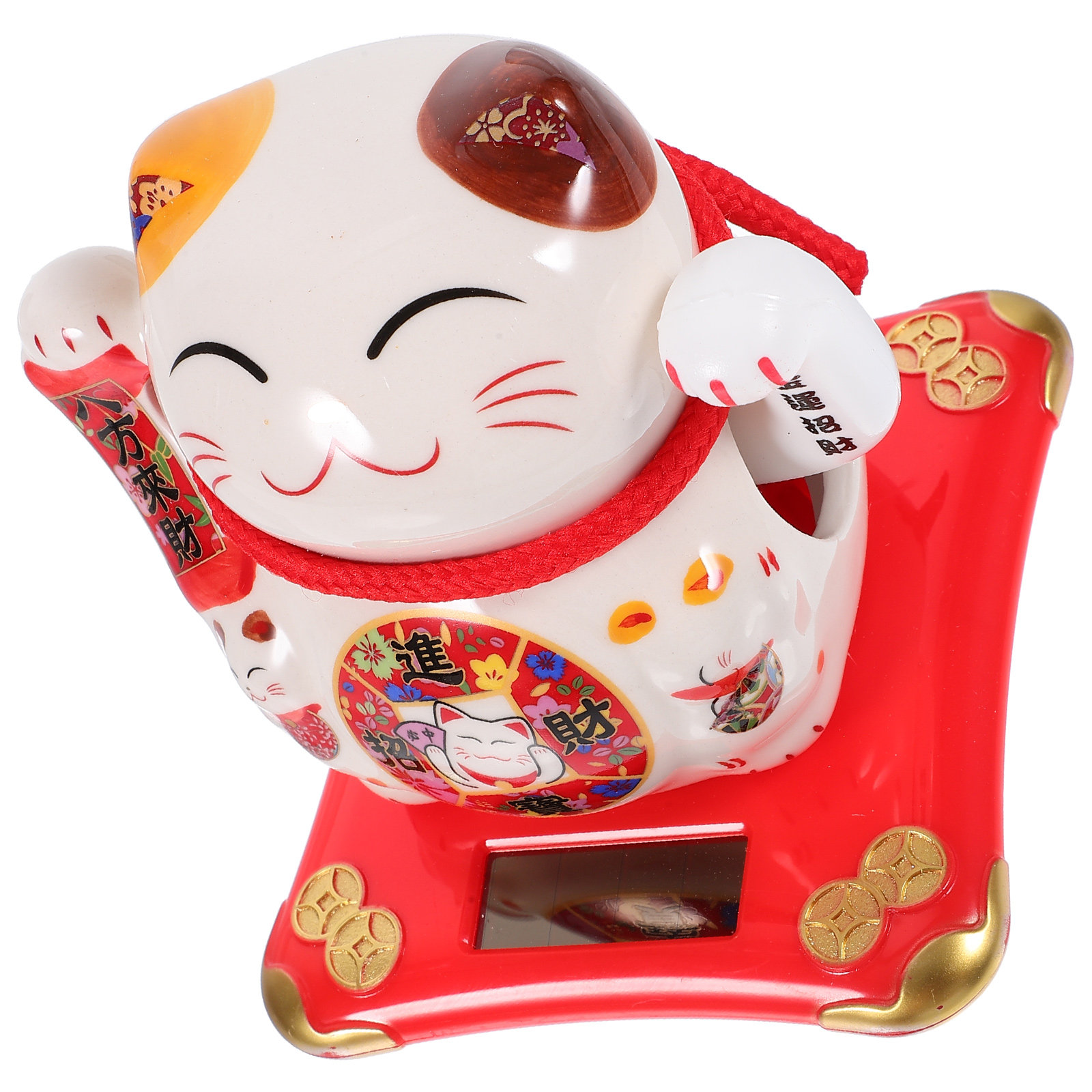 Solar Powered Cat Ornament wit - Home Office Feng Shui avis et prix