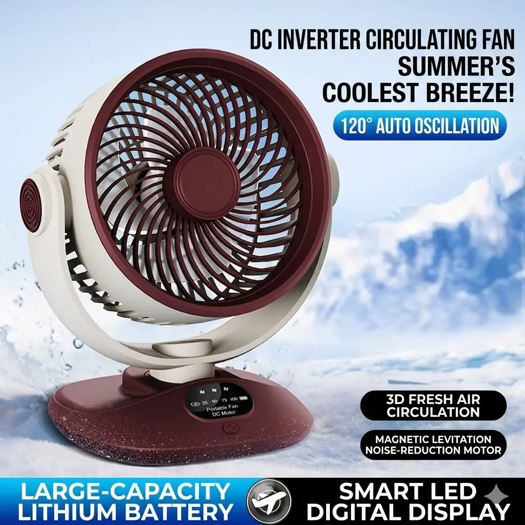 Desktop Fan Rechargeable Turbo - Home Office Jobs avis et prix