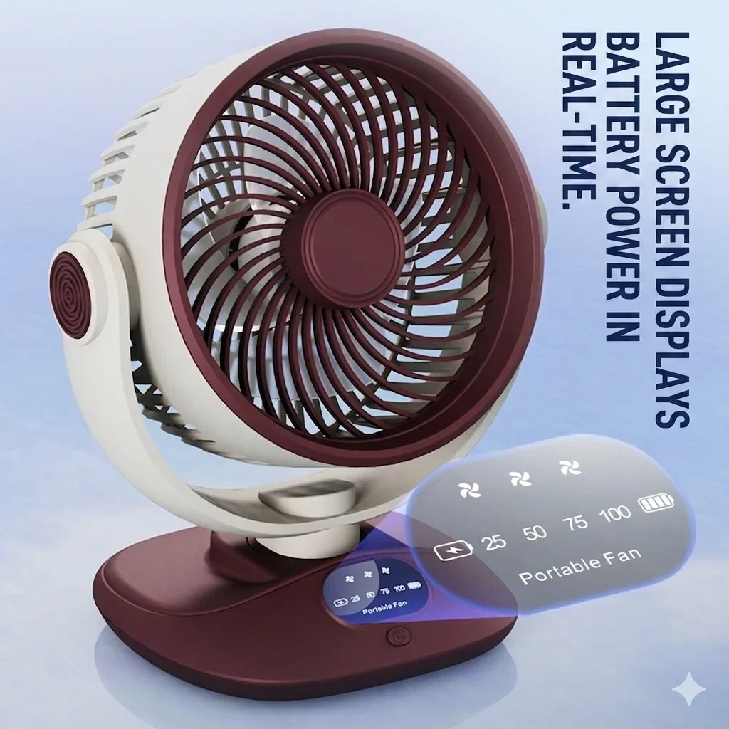 Desktop Fan Rechargeable Turbo - Home Office Jobs avis et prix
