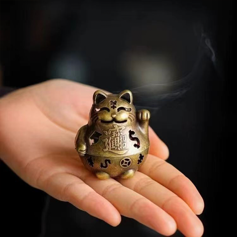 Lucky Cat Incense Burner Elega - Home Office Feng Shui avis et prix