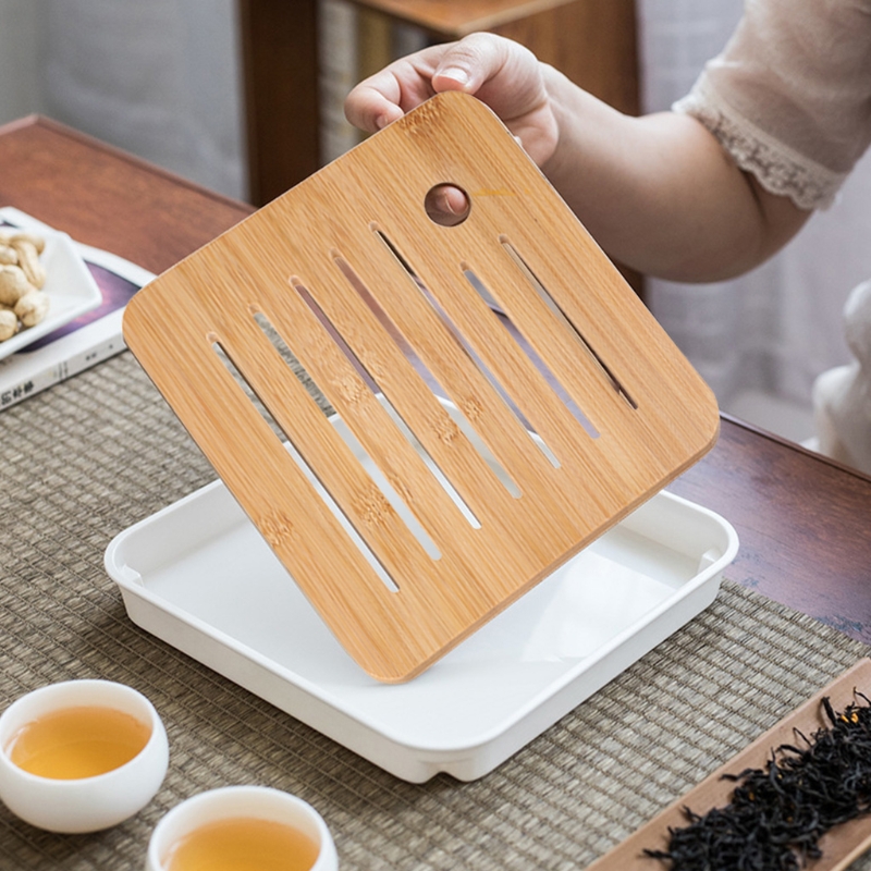 Bamboo Tea Tray Mini Bamboo Ch - Desktop Organizer Bamboo avis et prix